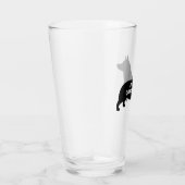 Pembroke Welsh Corgi Silhouette Custom Hondenliefh Glas (Rechts)