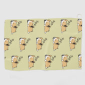 Pembroke Welsh Corgi Sleeping Hondenliefhebber ZZZ Golfhanddoek (Horizontaal)