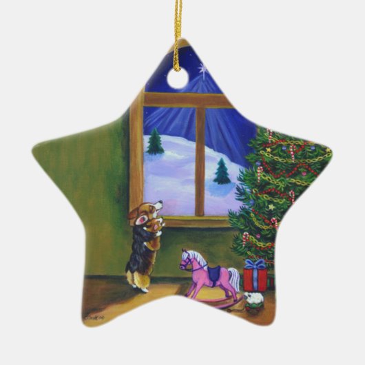 Pembroke Welsh Corgi Star Ornament (Voorkant)