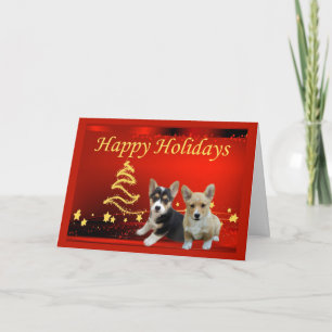 Pembroke Welsh Corgi Stars de cartes de Noël