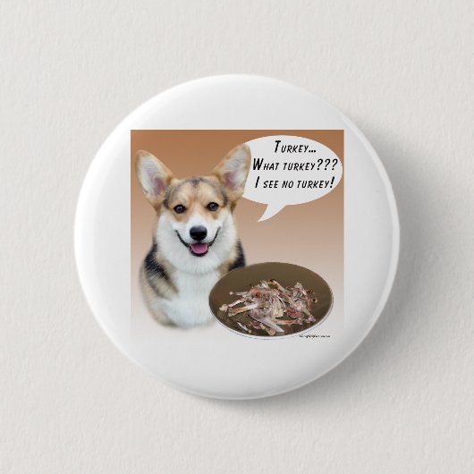 Pembroke Welsh Corgi Turkije - Button (Voorkant)