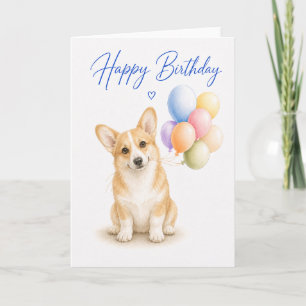 Pembroke Welsh Corgi Verjaardag Kaart