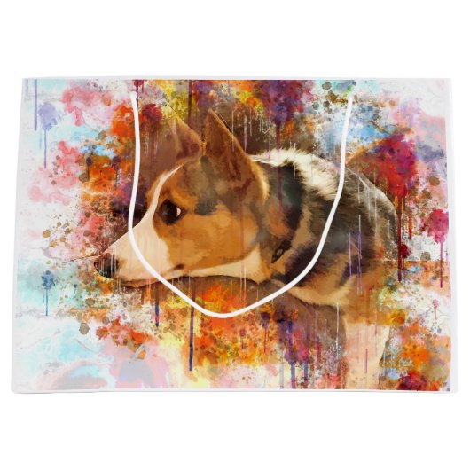 Pembroke Welsh Corgi verlichten Groot Cadeauzakje (Voorkant)