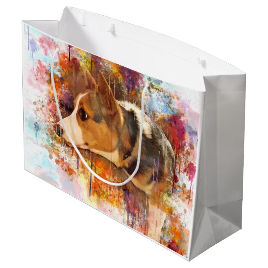 Pembroke Welsh Corgi verlichten Groot Cadeauzakje (Achterkant Gekanteld)