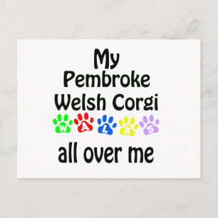 Pembroke Welsh Corgi Walks Design Briefkaart