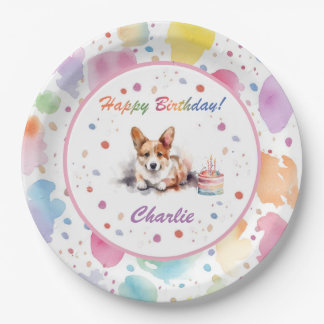 Pembroke Welsh Corgi Waterverf Papier Bord