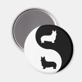 Pembroke Welsh Corgi Yin Yang Magneet (Voorkant / Achterkant)