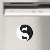 Pembroke Welsh Corgi Yin Yang Magneet (Insitu (Vaatwasser))