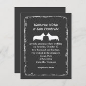 Pembroke Welsh Corgis Faire-part de mariage (Devant / Derrière)