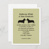 Pembroke Welsh Corgis Faire-part de mariage (Devant / Derrière)