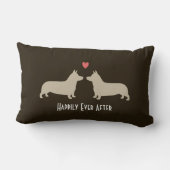 Pembroke Welsh Corgis met Heart Cute Dogs Couple Kussen (Achterkant)