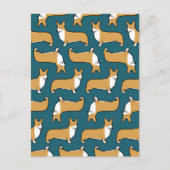 Pembroke Welsh Corgis Pattern Briefkaart (Voorkant)