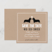 Pembroke Welsh Corgis Trouwdag Opslag Datum Save The Date (Voorkant / Achterkant)