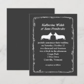 Pembroke Welsh Corgis Wedding Invitation Kaart (Voorkant / Achterkant)