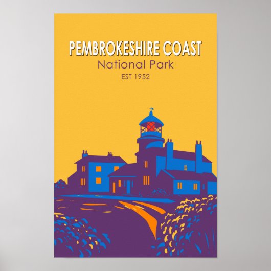 Pembrokeshire Coast National Park Lighthouse Poster (Voorkant)
