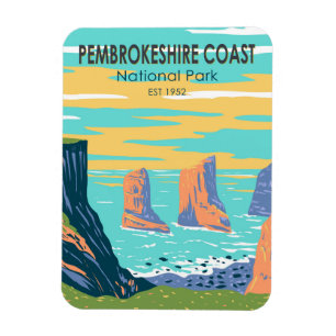 Pembrokeshire Coast National Park Wales Vintage Magneet