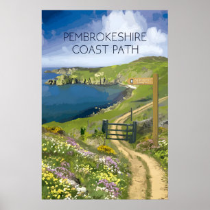 Pembrokeshire Coast Path National Trail Reis Poster