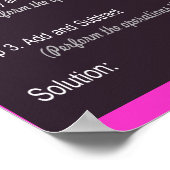 PEMDAS Ordre des opérations Math Poster (Coin)