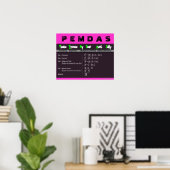 PEMDAS Ordre des opérations Math Poster (Bureau à domicile)