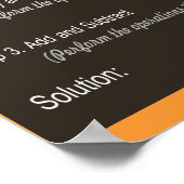 PEMDAS Ordre des opérations Math Poster (Coin)