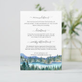 Pemi River Wedding Guest Information Aankondiging (Staand voorkant)