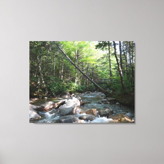 Pemigewasset River Bridge in New Hampshire Canvas Afdruk (Voorkant)