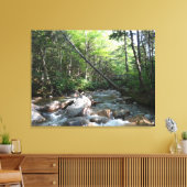 Pemigewasset River Bridge in New Hampshire Canvas Afdruk (Insitu (Woonkamer))