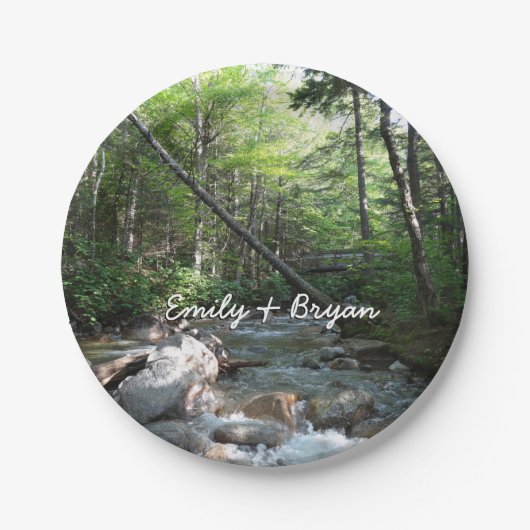 Pemigewasset River Bridge in New Hampshire Papieren Bordje (Voorkant)