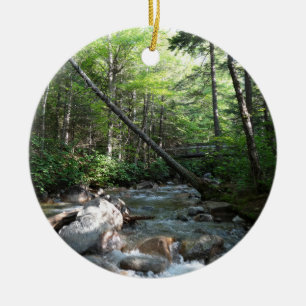 Pemigewasset rivierbrug in New Hampshire Keramisch Ornament