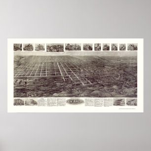 Pen Argyl, PA Panorama Map - 1916 Poster