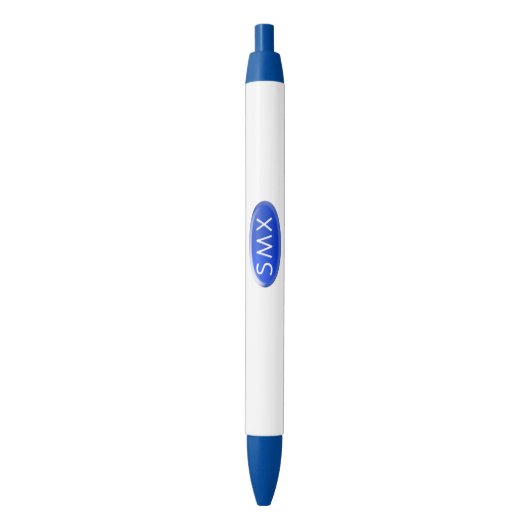 Pen - Blue Initiaal Medallion (Voorkant Verticaal)