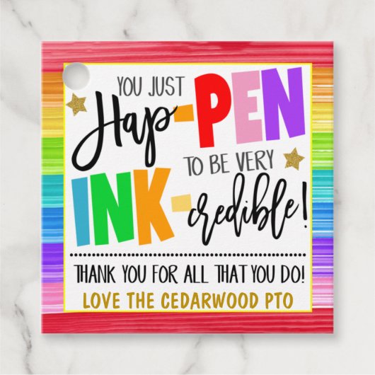 Pen Dank je cadeau Label (Voorkant)