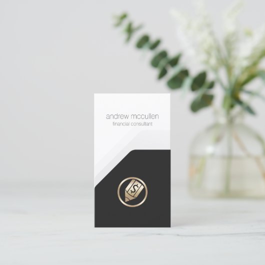 Pen Dollar Pictogram Accountant Financiën Geld Visitekaartje (Staand voorkant)