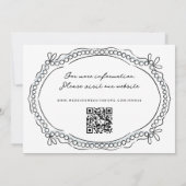 Pen en Inkt Linten en Parels Save The Date (Achterkant)