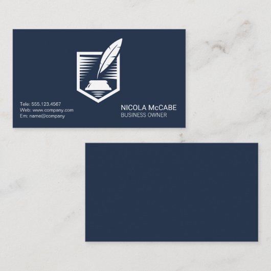 Pen en inkt | Signature | contract Visitekaartje (Voorkant / Achterkant)