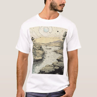 Pen en inktkunst t-shirt