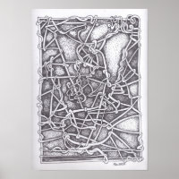 Pen en inkttekening: "Koord"