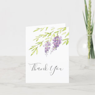 Pen en Waterverf Wisteria Bedankkaart