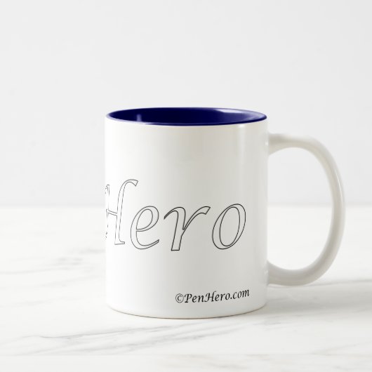 Pen Hero Witte Logo Mok (Rechts)