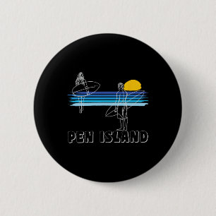 Pen Island Surfstrand Surf Jongen Meisje  Ronde Button 5,7 Cm