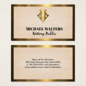 Pen | Juridische Balansen | Gouden Metalen Rand Visitekaartje (Voorkant /achterkant)