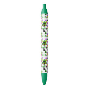 Pen Kantoor en School Pen St. Patrick's Floral Cat