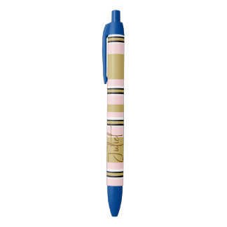 Pen Kantoor School Pen Roze Wit Goud Zwart Streep