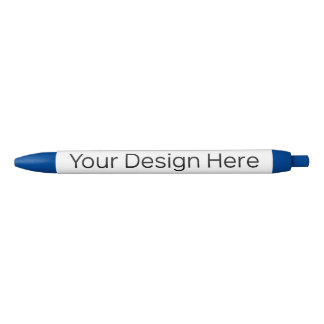 Pen met blauwe rand en zwarte inkt