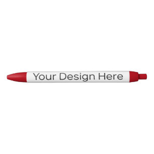 Pen met rode rand en blauwe inkt
