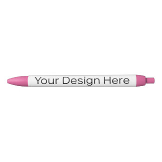 Pen met roze rand en zwarte inkt
