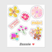 Pen Pal Floral Shaped Stickers Hand-drawn (Feuille)