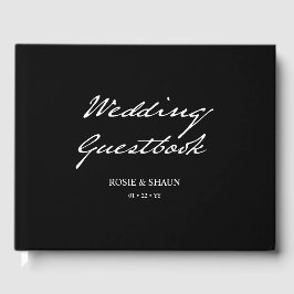 Pen Script minimalistische kalligrafie zwart bruil Gastenboek