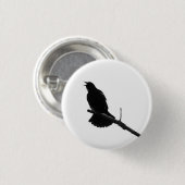 pen van vogelsilhouet ronde button 3,2 cm (Voorkant /achterkant)