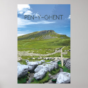 Pen-Y-Ghent Yorkshire Dales Reisposter Poster